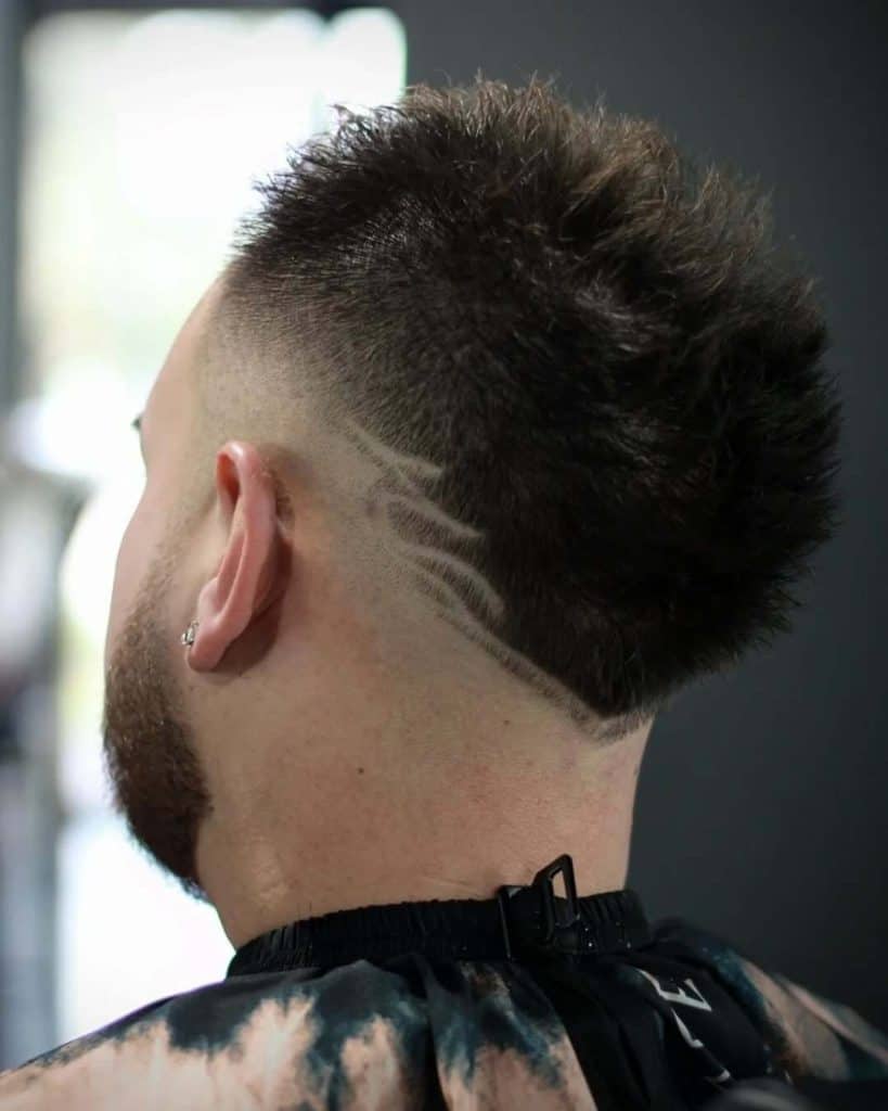 short mohawk faded