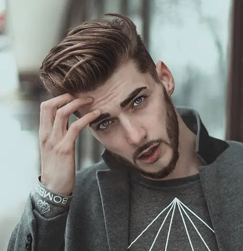 slicked-back-hairstyles with quiff