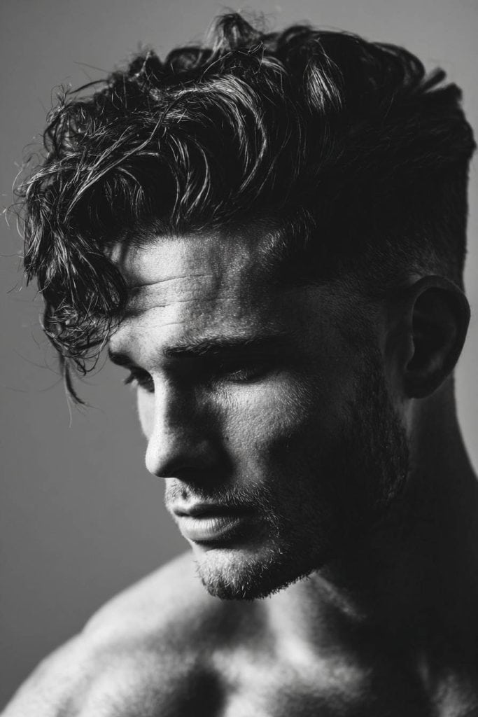 men's wavy undercut haircut