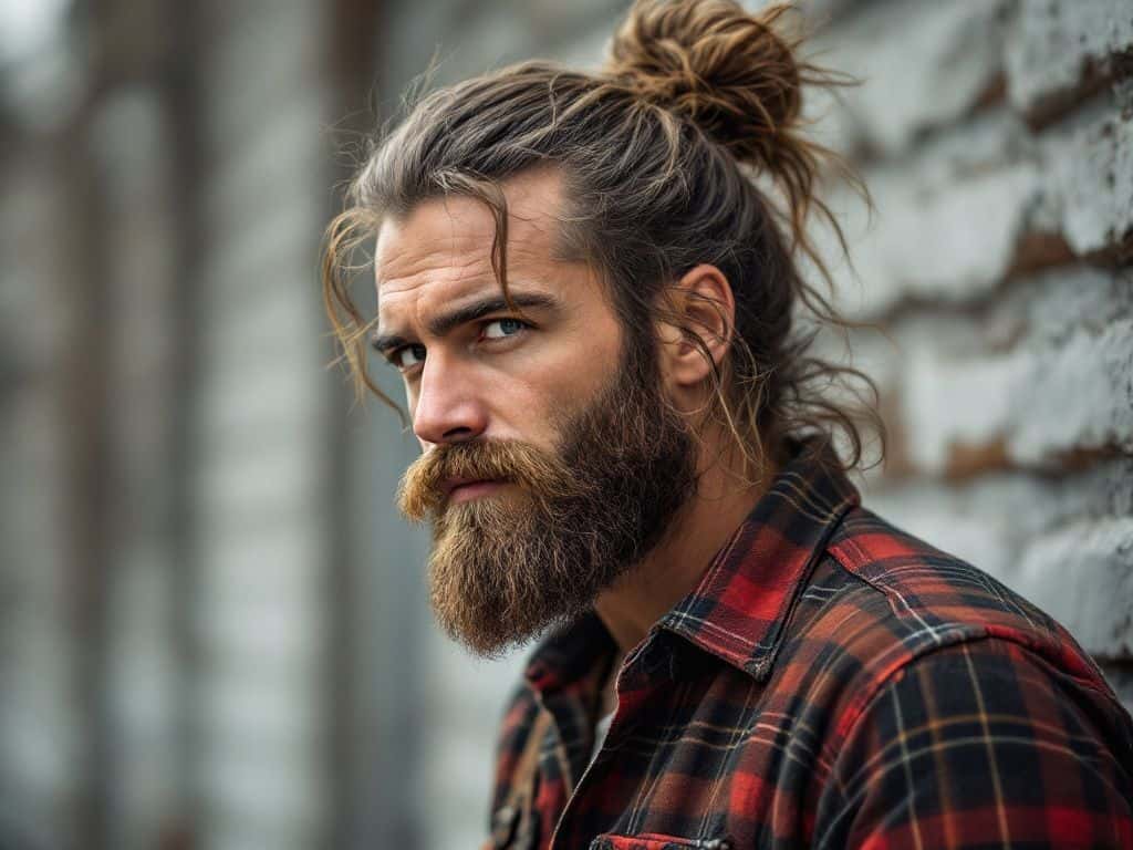 medium hairstyles for men man bun