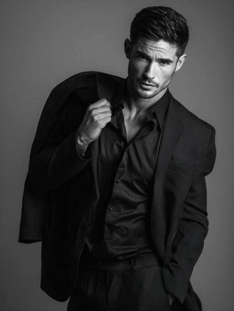 handsome_man._photography_pose The Jacket Over the Shoulder